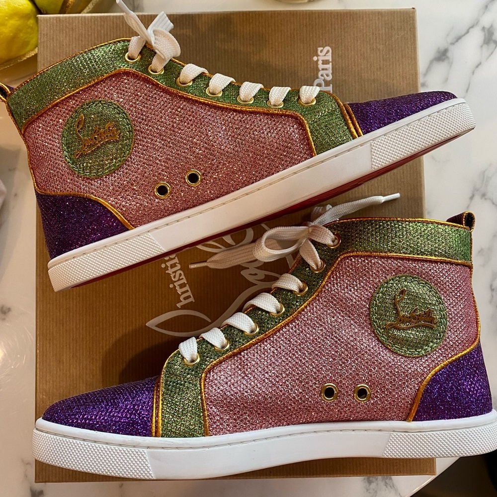 Christian Louboutin Glitter Hightop Sneaker